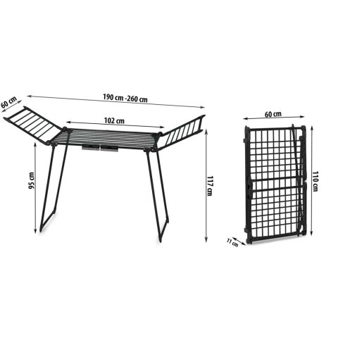 Suszarka na pranie stojąca rozkładana Lydia 27 mb
