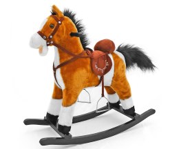 Koń na biegunach bujak Mustang jasny brąz