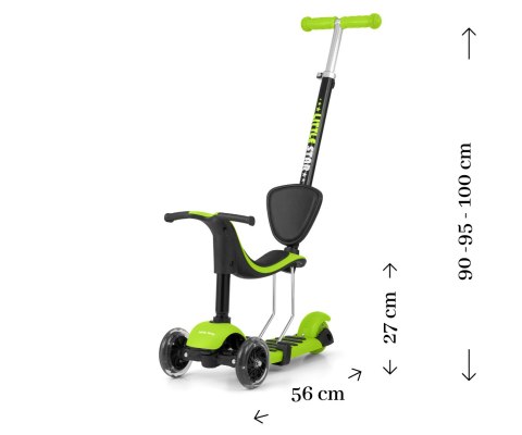 3w1 hulajnoga pchacz rower biegowy Little Star Green 3w1 hulajnoga pchacz rower biegowy Little Star Green