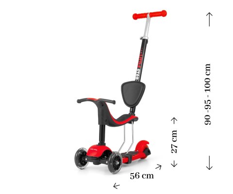 3w1 hulajnoga pchacz rower biegowy Little Star Red 3w1 hulajnoga pchacz rower biegowy Little Star Red
