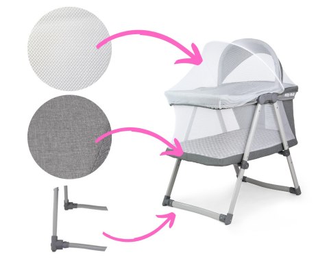 składane Łóżeczko / Kołyska Jane Gray +MOSKITIERA +poszycie wymienne