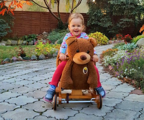 Miś  koń na biegunach bujaczek konik Polly - Brown Bear