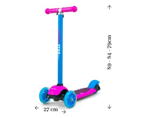 3w1 hulajnoga pchacz rower biegowy Little Star Pink-Blue 3w1 hulajnoga pchacz rower biegowy Little Star Pink-Blue
