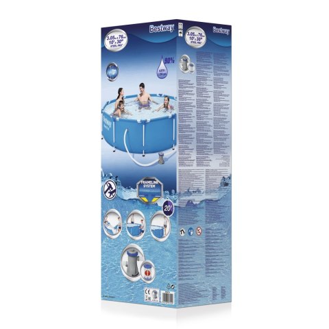 Bestway 56679 BASEN STELAŻOWY STEEL PRO Z POMPĄ FILTRACYJNĄ 3.05m x 0.76m