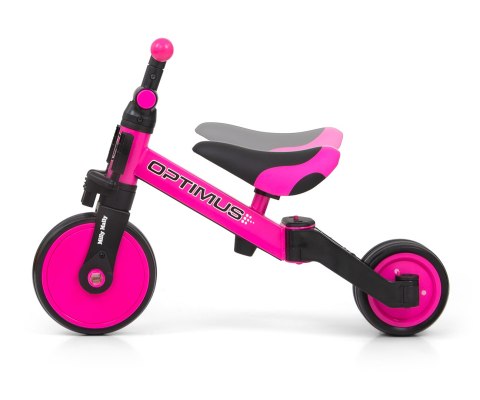 Rowerek 3w1 Optimus rower biegowy na pedały   Pink