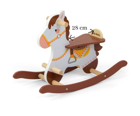 Koń na biegunach bujak Lucky 18 Brown