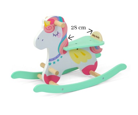 Koń na biegunach bujak Lucky 18 Unicorn
