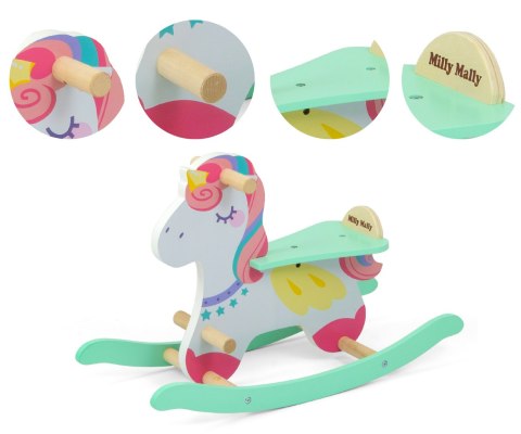 Koń na biegunach bujak Lucky 18 Unicorn