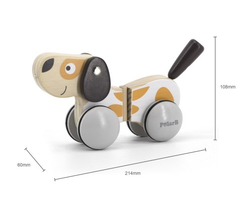 Viga 44043 PolarB Piesek do ciągnięcia drewniany