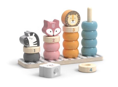 Viga 44022 PolarB Piramidki edukacyjne klocki drewniane