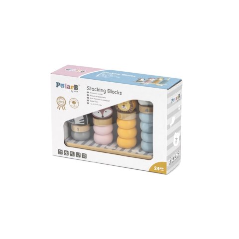 Viga 44022 PolarB Piramidki edukacyjne klocki drewniane