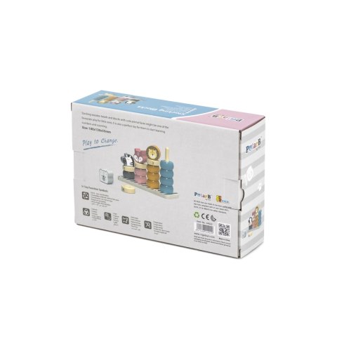 Viga 44022 PolarB Piramidki edukacyjne klocki drewniane