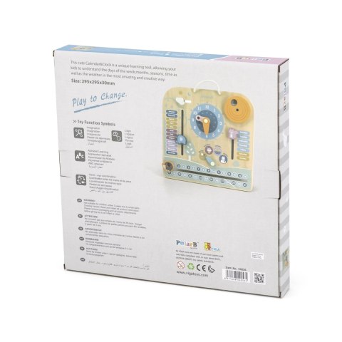 Viga 44056 PolarB Kalendarz i zegar 89 klocki drewniane