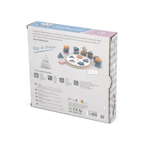 Viga 44050 PolarB Sorter kształtów i kolorów klocki drewniane