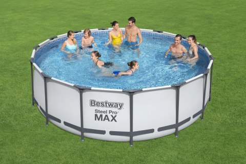 Bestway 56438 BASEN STELAŻOWY STEEL PRO MAX Z POMPĄ FILTRACYJNĄ 4.57m x 1.22m Bestway 56438 BASEN STELAŻOWY STEEL PRO MAX Z POMPĄ FILTRACYJNĄ 4.57m x 1.22m