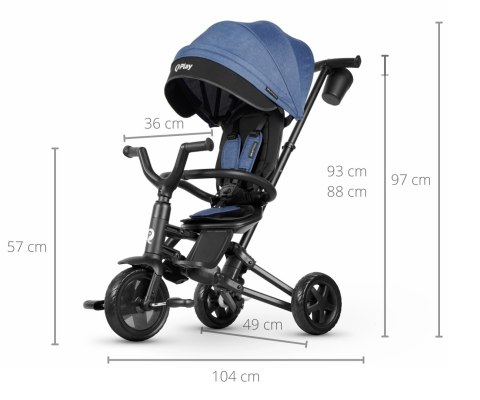 Qplay Rowerek rower  Trójkołowy Nova Niello Blue