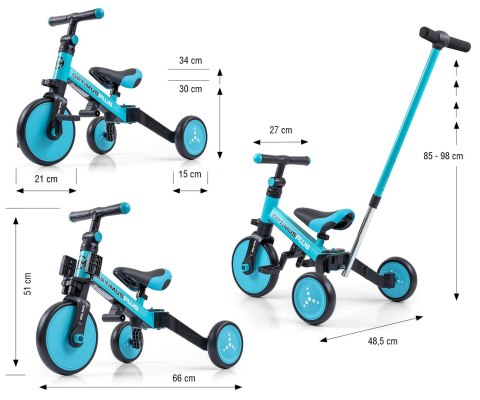 Milly Mally Rowerek 4w1 Optimus Plus Blue