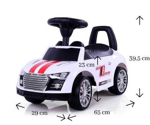Jeździk auto Autko dla dzieci pchacz   Racer White