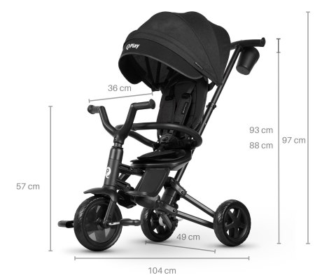 Qplay Rowerek rower  Trójkołowy Nova Niello Black