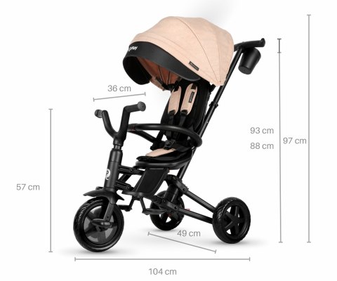 Qplay Rowerek rower  Trójkołowy Nova Niello Khaki