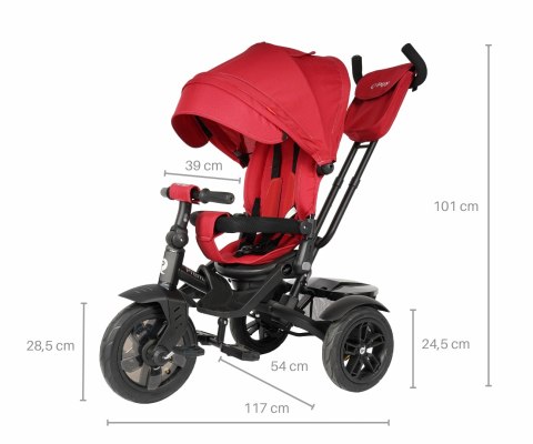 Qplay Rowerek rower  Trójkołowy Premium Red