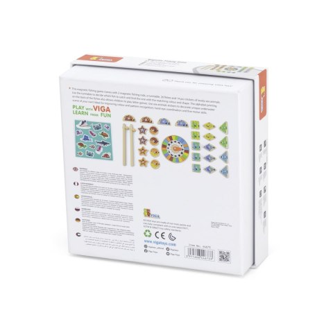 Viga 44673 Magnetyczna gra - łowienie rybek drewniane klocki