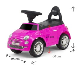 Jeździk auto Autko dla dzieci pchacz   Fiat 500 Pink