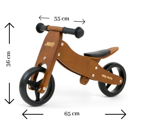 Rowerek biegowy jeździk dla dzieci  Jake Dark Natural