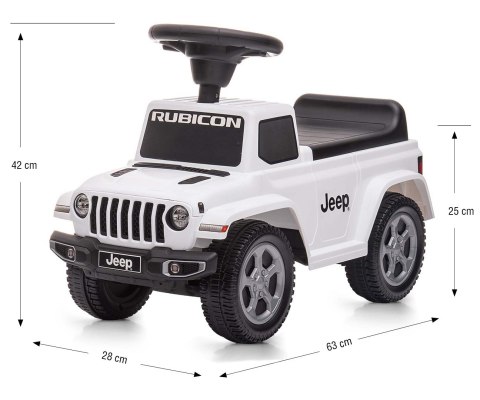 Jeździk auto Autko dla dzieci pchacz   Jeep Rubicon Gladiator White