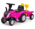 Jeździk auto Autko dla dzieci pchacz   New Holland T7 Traktor Pink