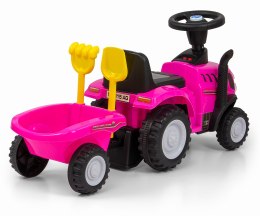 Jeździk auto Autko dla dzieci pchacz   New Holland T7 Traktor Pink