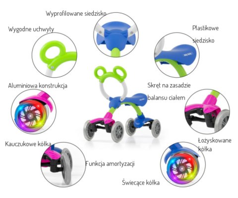 Rowerek biegowy jeździk dla dzieci  Orion Flash violet