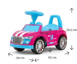 Jeździk auto Autko dla dzieci pchacz   Racer Pink-Blue