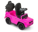 Jeździk auto Autko dla dzieci pchacz   z rączką MERCEDES G350d Pink