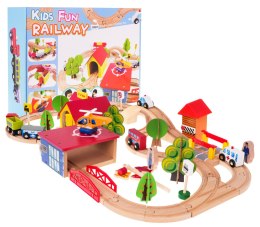 Mega Drewniana Kolejka dladzieci 69el