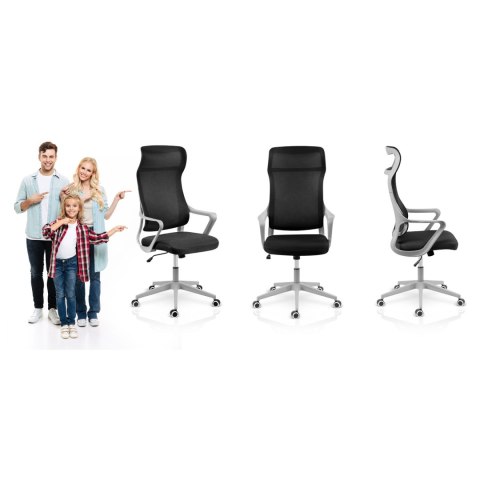 Fotel biurowy z mikrosiatki Sofotel Labi czarny