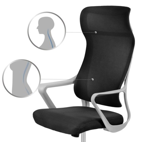 Fotel biurowy z mikrosiatki Sofotel Labi czarny