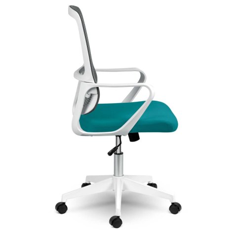 Fotel biurowy z mikrosiatki Sofotel Wizo biało-zielony