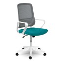 Fotel biurowy z mikrosiatki Sofotel Wizo biało-zielony