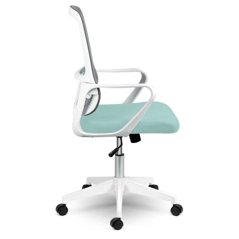 Fotel biurowy z mikrosiatki Sofotel Wizo biało-zielony