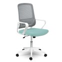 Fotel biurowy z mikrosiatki Sofotel Wizo biało-zielony