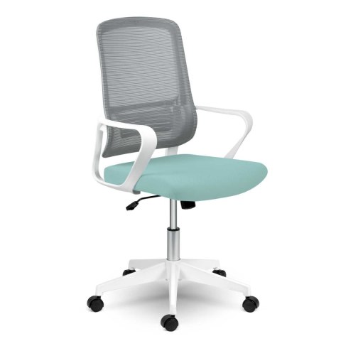 Fotel biurowy z mikrosiatki Sofotel Wizo biało-zielony