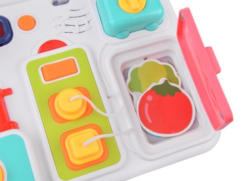 Tablica manipulacyjna kuchnia efekty dźwiękowe świetlne Montessori