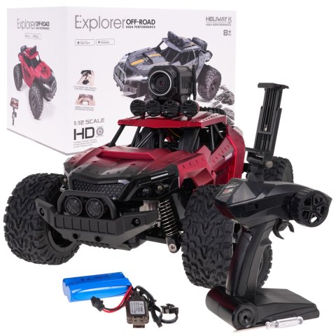 Samochód auto  samochód zdalnie sterowany  MEGA Crawler PIONEER Czerwony