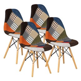 Komplet 4 krzeseł patchwork ModernHome