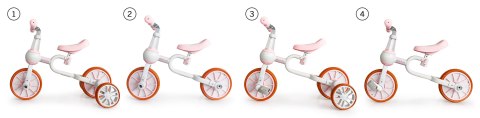 Rower rowerek biegowy 4w1 Pedały Kółka boczne ECOTOYS