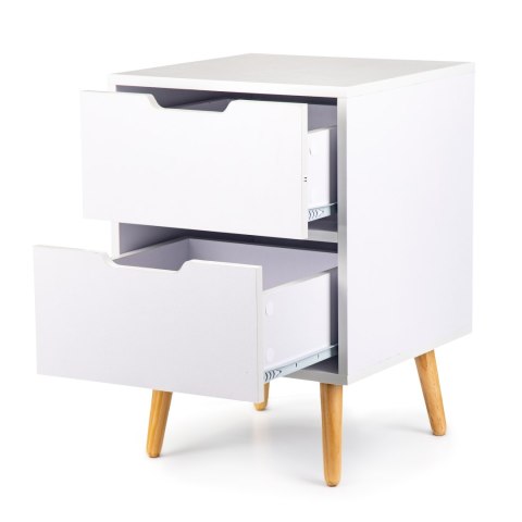 Szafka stoliczek nocny 2 szuflady, sosnowe nogi