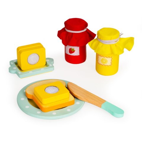Drewniany toster opiekacz z akcesoriami 11 el. ECOTOYS Drewniany toster opiekacz z akcesoriami 11 el. ECOTOYS