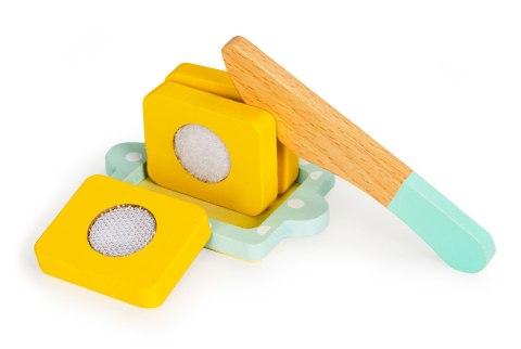 Drewniany toster opiekacz z akcesoriami 11 el. ECOTOYS Drewniany toster opiekacz z akcesoriami 11 el. ECOTOYS