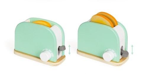 Drewniany toster opiekacz z akcesoriami 11 el. ECOTOYS Drewniany toster opiekacz z akcesoriami 11 el. ECOTOYS